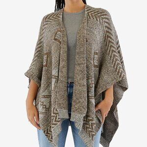 The Jetset Diaries Plus Size Knit Poncho OSFM